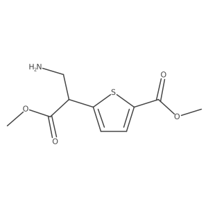 Methyl 5-(3-amino-1-methoxy-1-oxopropan-2-yl)thiophene-2-carboxylate结构式