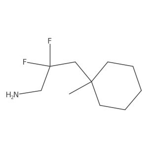 2,2-Difluoro-3-(1-methylcyclohexyl)propan-1-amine结构式