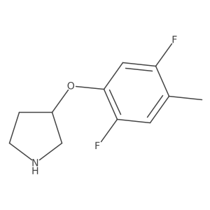 3-(2,5-Difluoro-4-methylphenoxy)pyrrolidine结构式