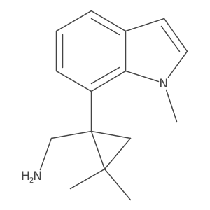 [2,2-dimethyl-1-(1-methyl-1H-indol-7-yl)cyclopropyl]methanamine Structure