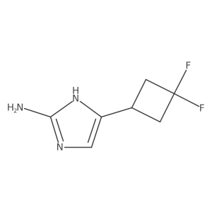 5-(3,3-difluorocyclobutyl)-1H-imidazol-2-amine结构式