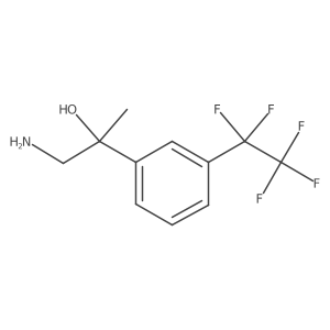 1-Amino-2-[3-(pentafluoroethyl)phenyl]propan-2-ol结构式