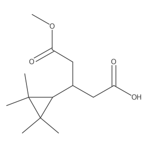 5-Methoxy-5-oxo-3-(2,2,3,3-tetramethylcyclopropyl)pentanoic acid结构式