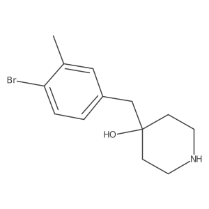 4-[(4-Bromo-3-methylphenyl)methyl]piperidin-4-ol Structure