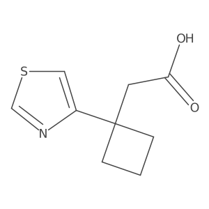 2-[1-(1,3-Thiazol-4-yl)cyclobutyl]acetic acid Structure