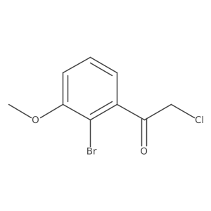 1-(2-Bromo-3-methoxyphenyl)-2-chloroethan-1-one Structure
