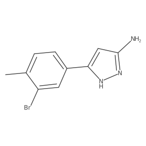 5-(3-bromo-4-methylphenyl)-1H-pyrazol-3-amine Structure