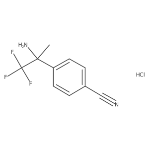 4-(2-Amino-1,1,1-trifluoropropan-2-yl)benzonitrile hydrochloride结构式