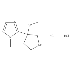 2-(3-methoxypyrrolidin-3-yl)-1-methyl-1H-imidazole dihydrochloride Structure