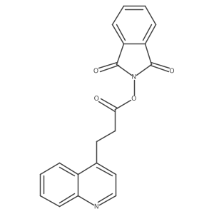1,3-dioxo-2,3-dihydro-1H-isoindol-2-yl 3-(quinolin-4-yl)propanoate结构式