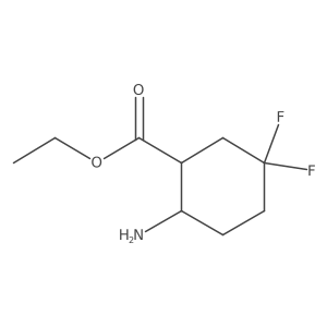 Ethyl (1S,2S)-2-amino-5,5-difluorocyclohexane-1-carboxylate结构式