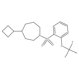 1-Cyclobutyl-4-((2-(trifluoromethoxy)phenyl)sulfonyl)-1,4-diazepane结构式