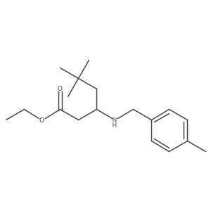 Ethyl 5,5-dimethyl-3-{[(4-methylphenyl)methyl]amino}hexanoate结构式