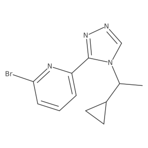 2-Bromo-6-(4-(1-cyclopropylethyl)-4H-1,2,4-triazol-3-yl)pyridine Structure