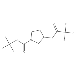 Tert-butyl 3-(3,3,3-trifluoro-2-oxopropyl)pyrrolidine-1-carboxylate结构式