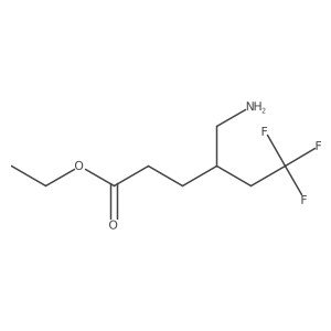 Ethyl 4-(aminomethyl)-6,6,6-trifluorohexanoate结构式