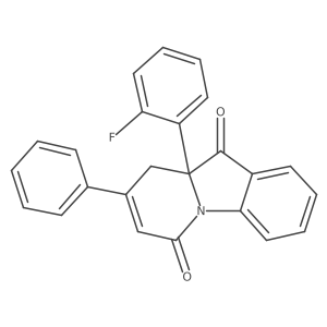 (S)-9A-(2-fluorophenyl)-8-phenyl-9,9a-dihydropyrido[1,2-a]indole-6,10-dione结构式
