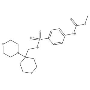 methyl N-[4-({[4-(morpholin-4-yl)thian-4-yl]methyl}sulfamoyl)phenyl]carbamate结构式