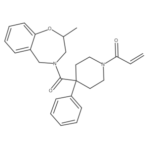 1-[4-(2-Methyl-2,3,4,5-tetrahydro-1,4-benzoxazepine-4-carbonyl)-4-phenylpiperidin-1-yl]prop-2-en-1-one结构式