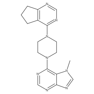 6-(4-{5H,6H,7H-cyclopenta[d]pyrimidin-4-yl}piperazin-1-yl)-7-methyl-7H-purine Structure