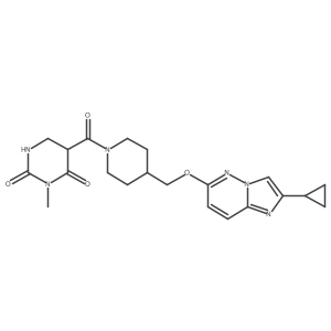 5-[4-[(2-Cyclopropylimidazo[1,2-b]pyridazin-6-yl)oxymethyl]piperidine-1-carbonyl]-3-methyl-1,3-diazinane-2,4-dione结构式