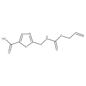 2-({[(Prop-2-en-1-yloxy)carbonyl]amino}methyl)-1,3-thiazole-5-carboxylic acid结构式