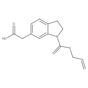 2-{1-[(prop-2-en-1-yloxy)carbonyl]-2,3-dihydro-1H-indol-6-yl}acetic acid Structure