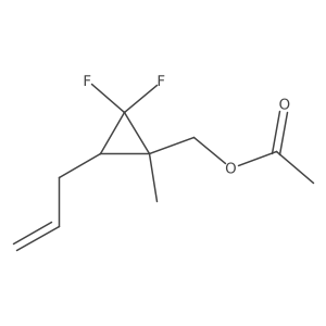 ((1R,3S)-3-Allyl-2,2-difluoro-1-methylcyclopropyl)methyl acetate结构式