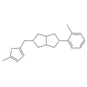 3-Fluoro-2-{5-[(5-methyl-1,3,4-oxadiazol-2-yl)methyl]-octahydropyrrolo[3,4-c]pyrrol-2-yl}pyridine Structure