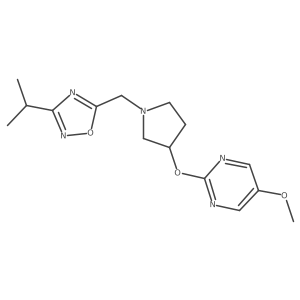 5-Methoxy-2-[(1-{[3-(propan-2-yl)-1,2,4-oxadiazol-5-yl]methyl}pyrrolidin-3-yl)oxy]pyrimidine结构式
