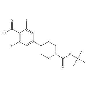 4-(1-(tert-Butoxycarbonyl)piperidin-4-yl)-2,6-difluorobenzoic acid Structure