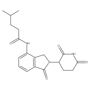 N-[2-(2,6-dioxo-3-piperidyl)-1-oxo-isoindolin-4-yl]-4-methyl-pentanamide Structure