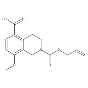 8-Methoxy-2-[(prop-2-en-1-yloxy)carbonyl]-1,2,3,4-tetrahydroisoquinoline-5-carboxylic acid结构式