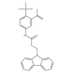 (9H-fluoren-9-yl)methyl N-[3-(prop-1-en-2-yl)-4-(trifluoromethyl)phenyl]carbamate结构式