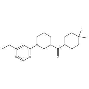 4-[3-(4,4-Difluoropiperidine-1-carbonyl)piperidin-1-yl]-6-ethylpyrimidine Structure
