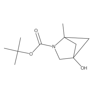 tert-Butyl 4-hydroxy-1-methyl-2-azabicyclo[2.1.1]hexane-2-carboxylate结构式