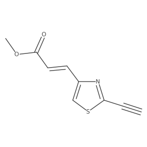 Methyl (E)-3-(2-ethynylthiazol-4-yl)acrylate结构式