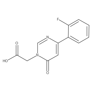 2-[4-(2-Fluorophenyl)-6-oxo-1,6-dihydropyrimidin-1-yl]acetic acid Structure