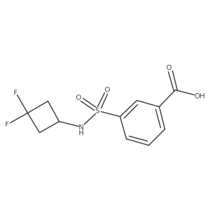 3-(N-(3,3-Difluorocyclobutyl)sulfamoyl)benzoic acid结构式