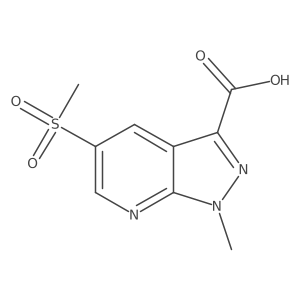 5-methanesulfonyl-1-methyl-1H-pyrazolo[3,4-b]pyridine-3-carboxylicacid结构式