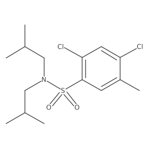 2,4-dichloro-5-methyl-N,N-bis(2-methylpropyl)benzene-1-sulfonamide结构式