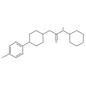 2-[1-(5-fluoropyrimidin-2-yl)piperidin-4-yl]-N-(oxan-4-yl)acetamide Structure