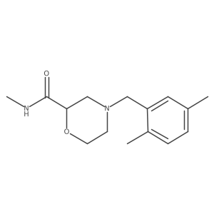 4-[(2,5-dimethylphenyl)methyl]-N-methylmorpholine-2-carboxamide结构式