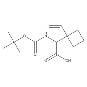 (S)-2-((tert-Butoxycarbonyl)amino)-2-(1-vinylcyclobutyl)acetic acid结构式