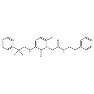 2-[3-(2,2-Difluoro-2-pyridin-2-yl-ethylamino)-6-methyl-2-oxo-2H-pyrazin-1-yl]-N-(2-pyridin-4-ylethyl)-acetamide Structure
