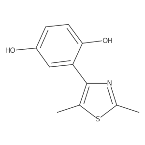 1,4-Benzenediol, 2-(2,5-dimethyl-4-thiazolyl)-结构式