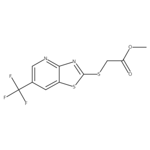 Acetic acid,2-[[6-(trifluoromethyl)thiazolo[4,5-b]pyridin-2-yl]thio]-,methyl ester Structure