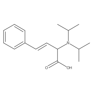 (3E)-2-[Bis(1-methylethyl)amino]-4-phenyl-3-butenoic acid Structure