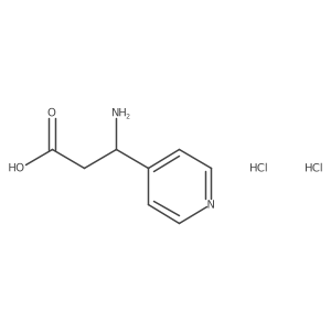 (R)-3-Amino-3-(pyridin-4-yl)propanoic acid dihydrochloride结构式