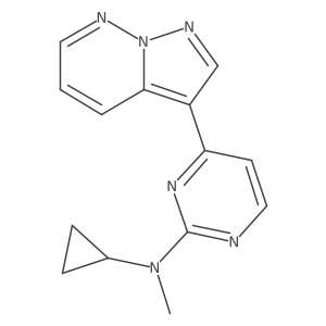 N-Cyclopropyl-N-methyl-4-pyrazolo[1,5-b]pyridazin-3-yl-2-pyrimidinamine Structure